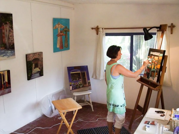 Working in the studio Working in the studio