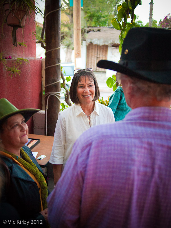 Relaxing with the audience afterwards!
